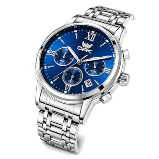 OPK 6047 Chronograph mit blauem Zifferblatt und drei Hilfszifferblättern