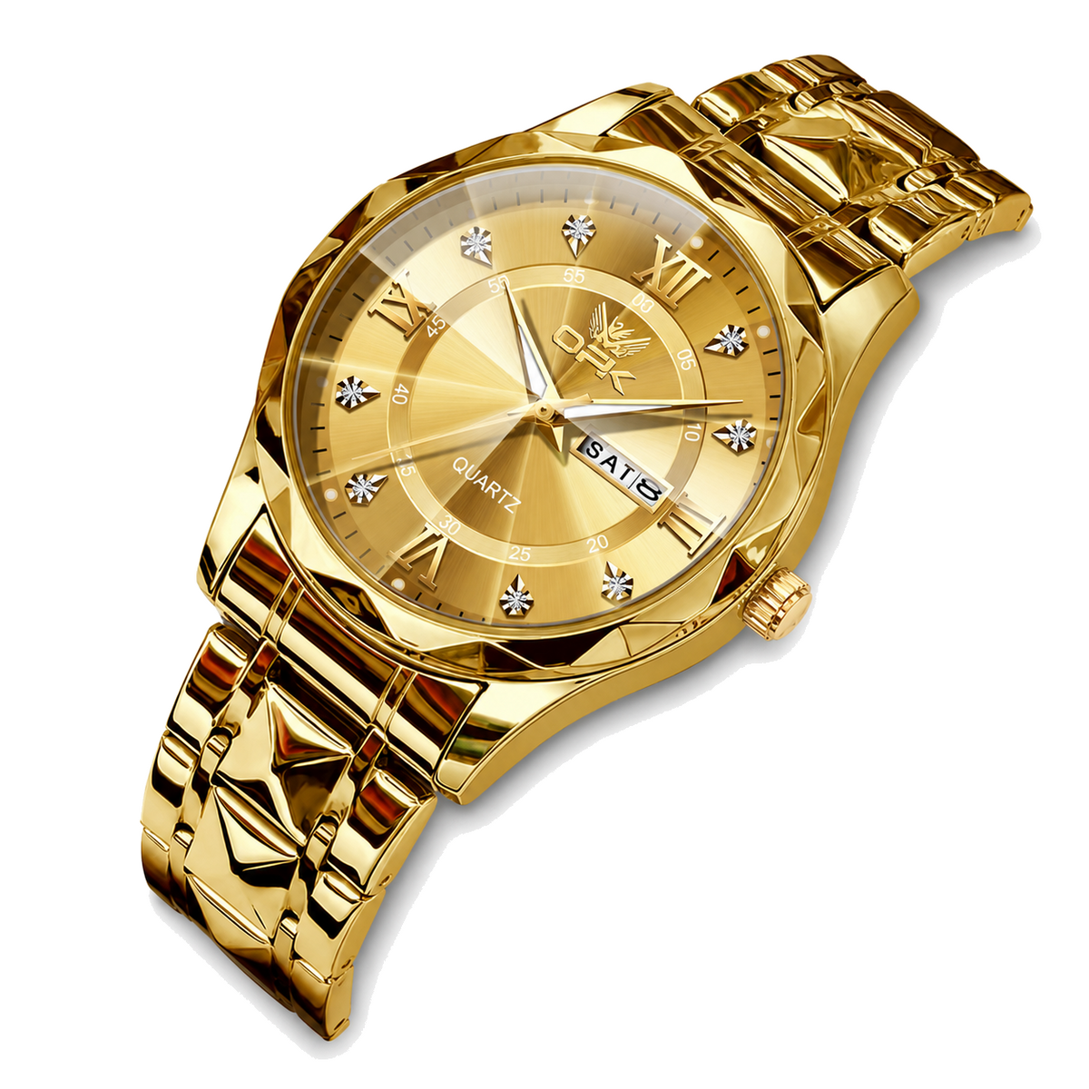 OPK 6023 Herrenuhr in Gold – Vorderansicht
