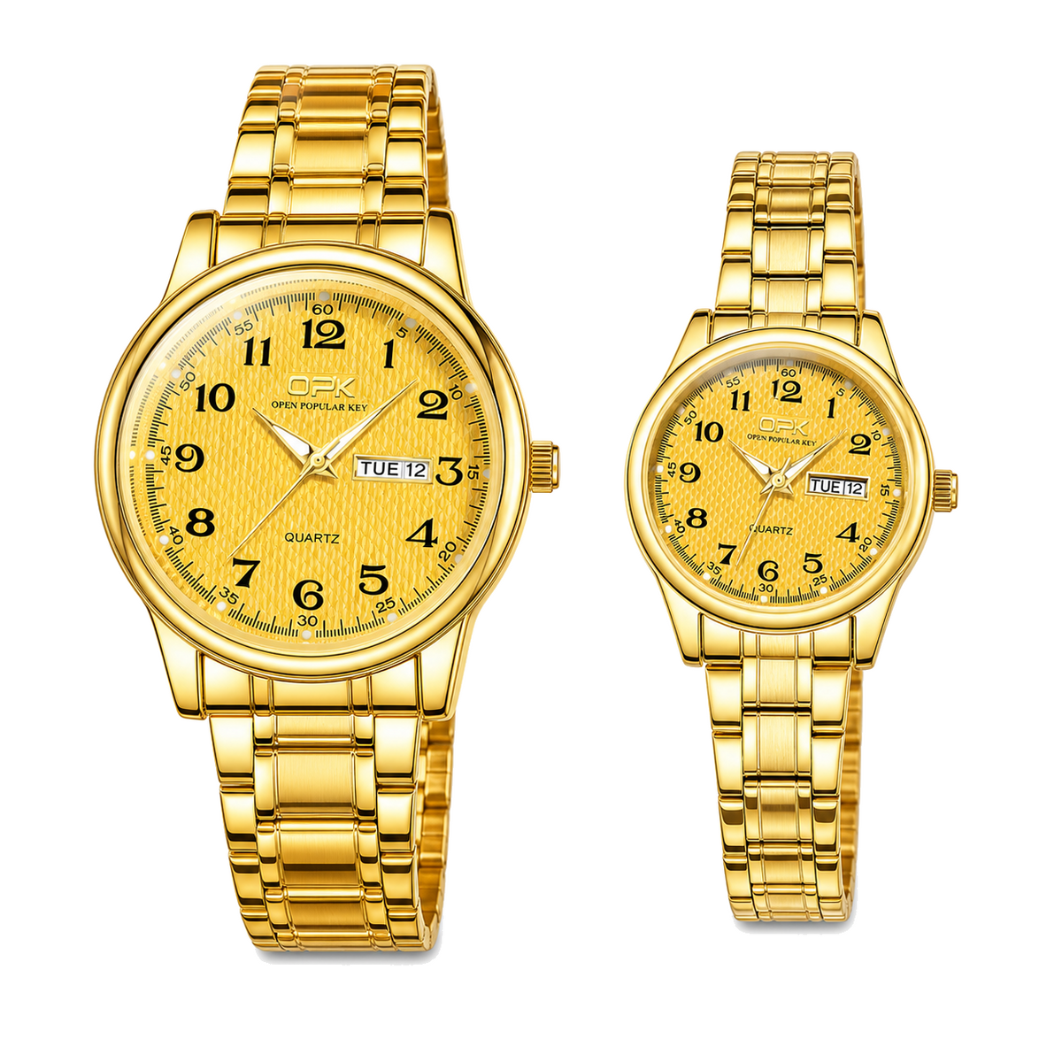 OPK 8110 Partner Watch Set, Quartz, Stainless Steel, 3 ATM