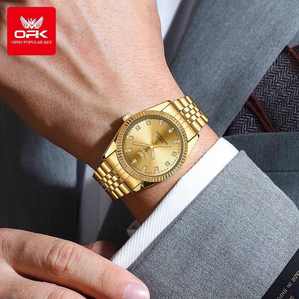 OPK 6027 Men's Quartz Watch in Gold and Two-Tone Look – detail view 2