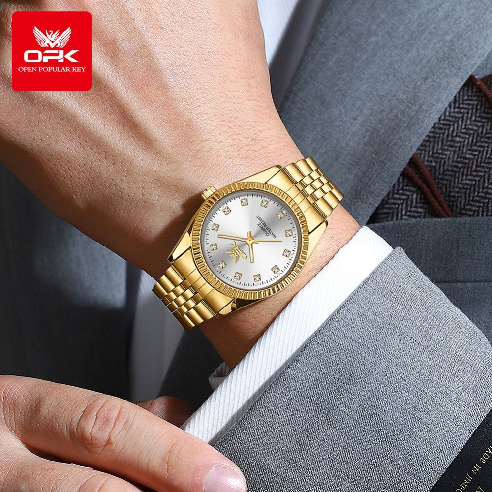 OPK 6027 Men's Quartz Watch in Gold and Two-Tone Look – detail view 7