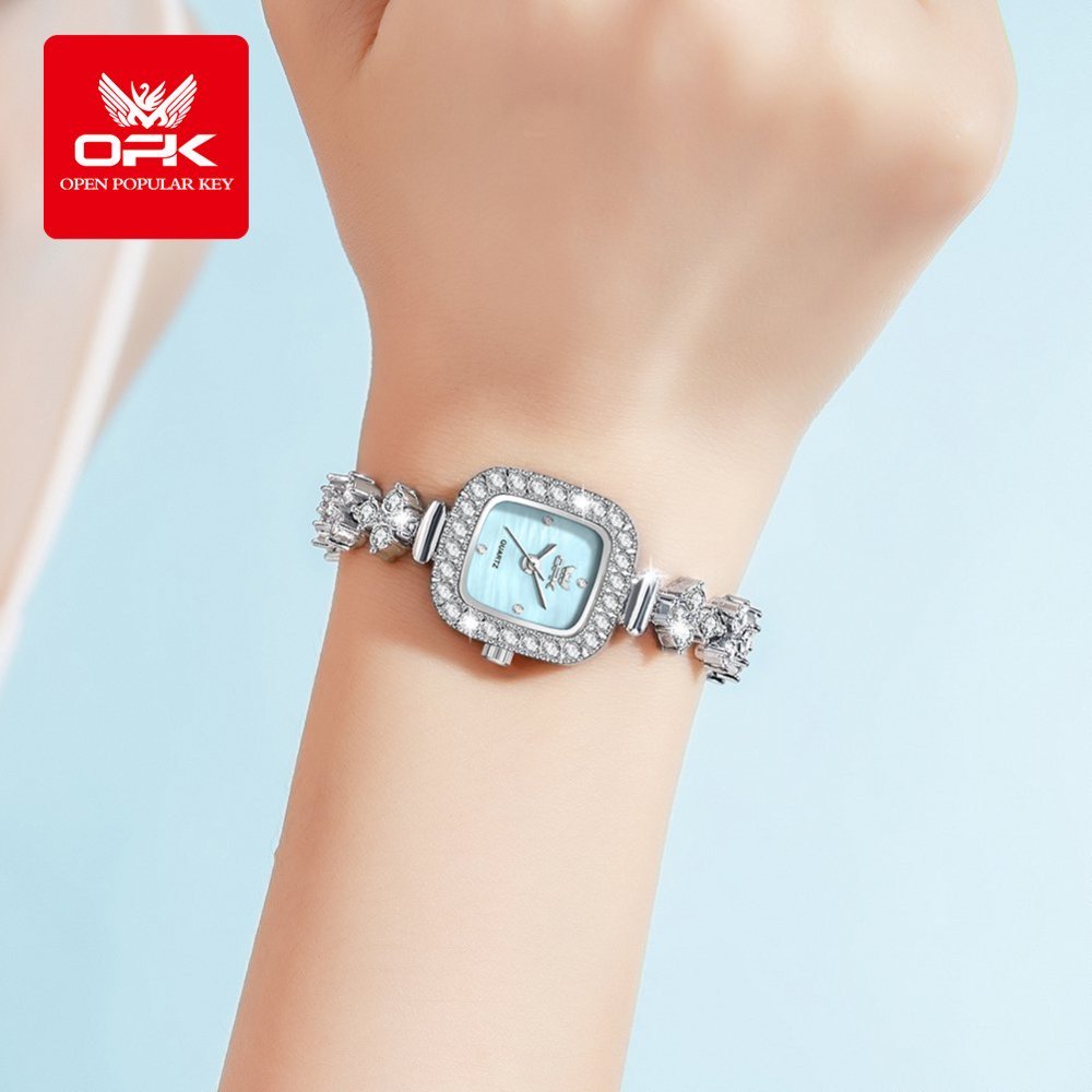 OPK 6058 Women's Quartz Watch, Crystal Embellishment, Stainless Steel, 3 ATM – detail view 2