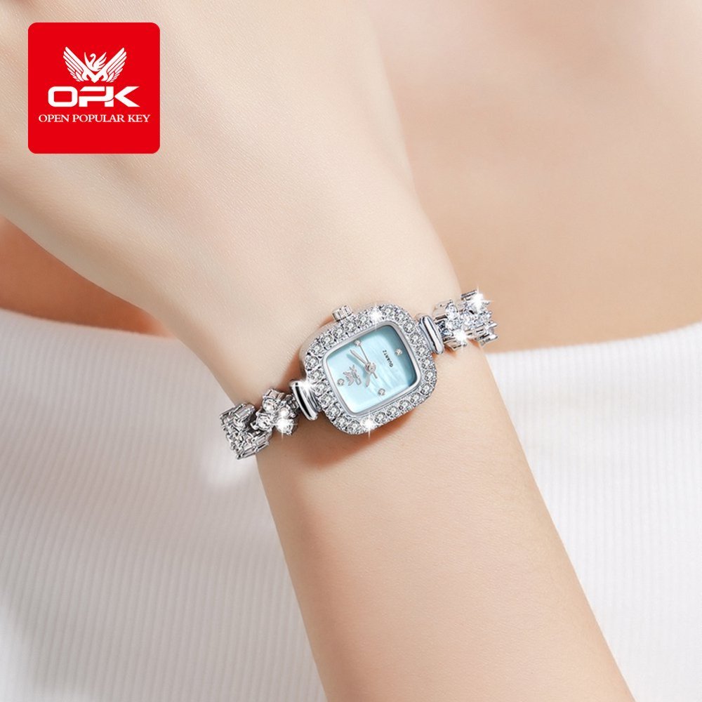 OPK 6058 Women's Quartz Watch, Crystal Embellishment, Stainless Steel, 3 ATM – detail view 3