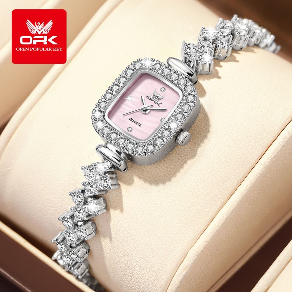 OPK 6058 Women's Quartz Watch, Crystal Embellishment, Stainless Steel, 3 ATM – detail view 6