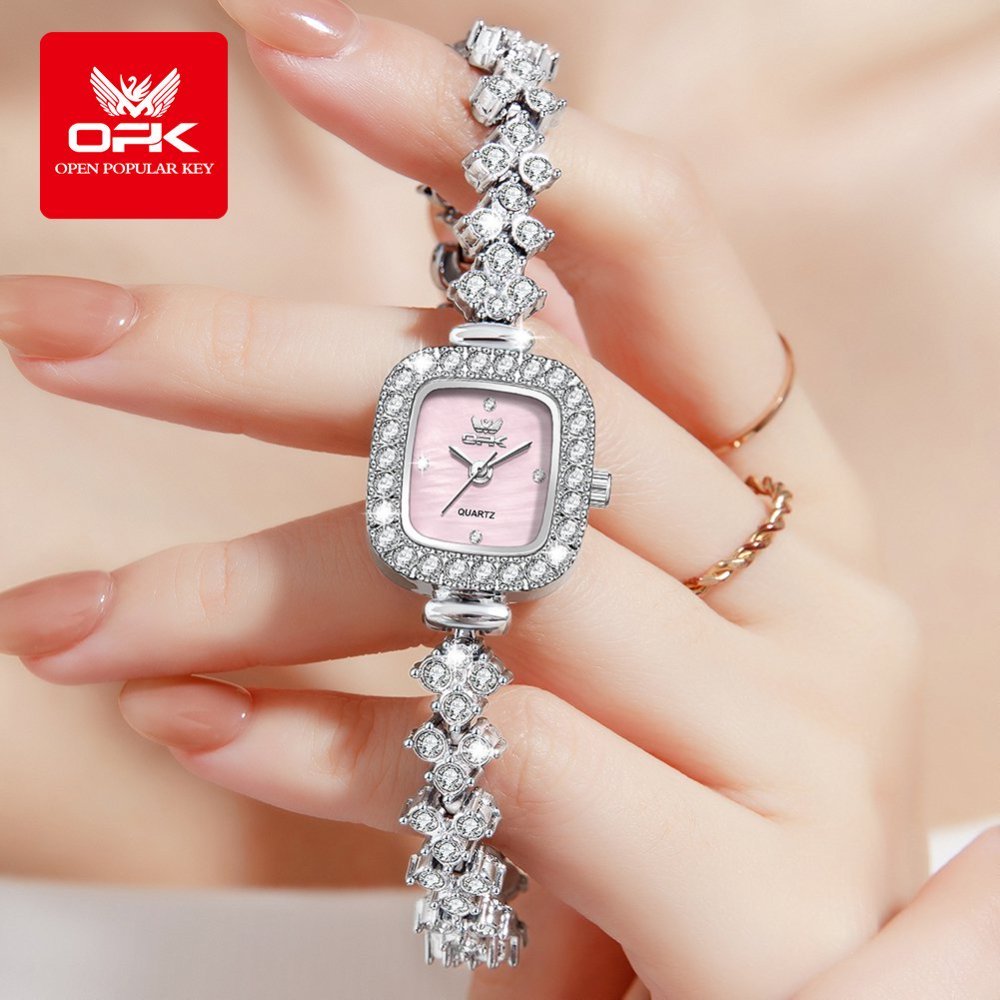 OPK 6058 Women's Quartz Watch, Crystal Embellishment, Stainless Steel, 3 ATM – detail view 7