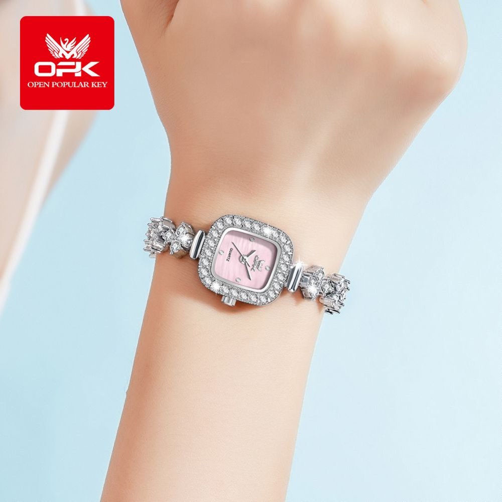 OPK 6058 Women's Quartz Watch, Crystal Embellishment, Stainless Steel, 3 ATM – detail view 8