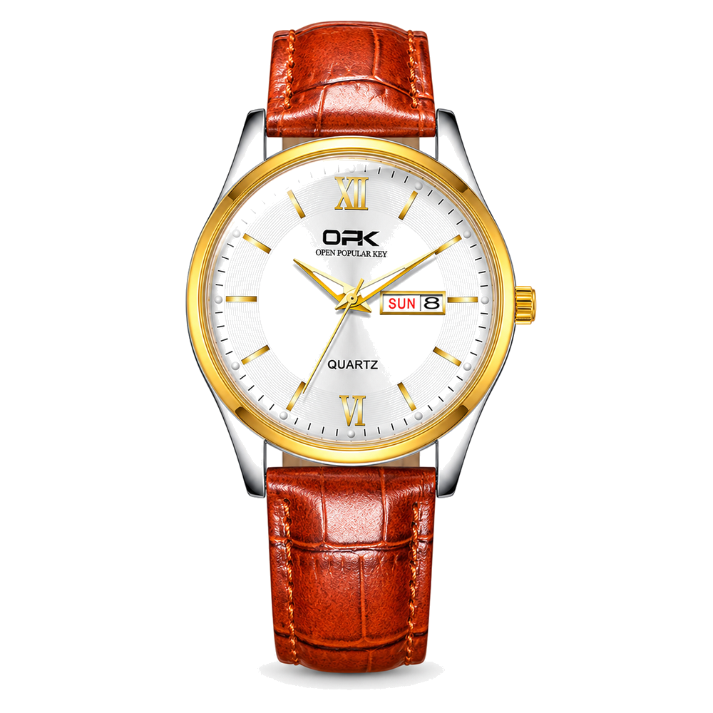 OPK 8132 Men's Quartz Watch with Leather Strap
