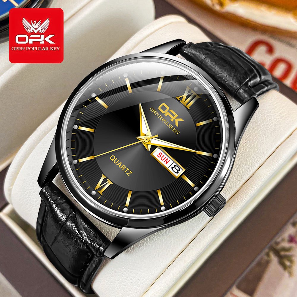 OPK 8132 Men's Quartz Watch with Leather Strap – detail view 7