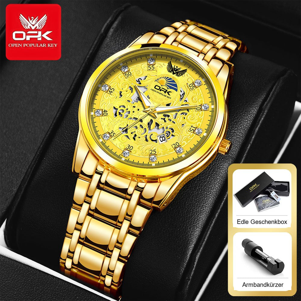 OPK 8149 Men's Quartz Watch, Skeleton Design, Stainless Steel, 3 ATM – detail view 1