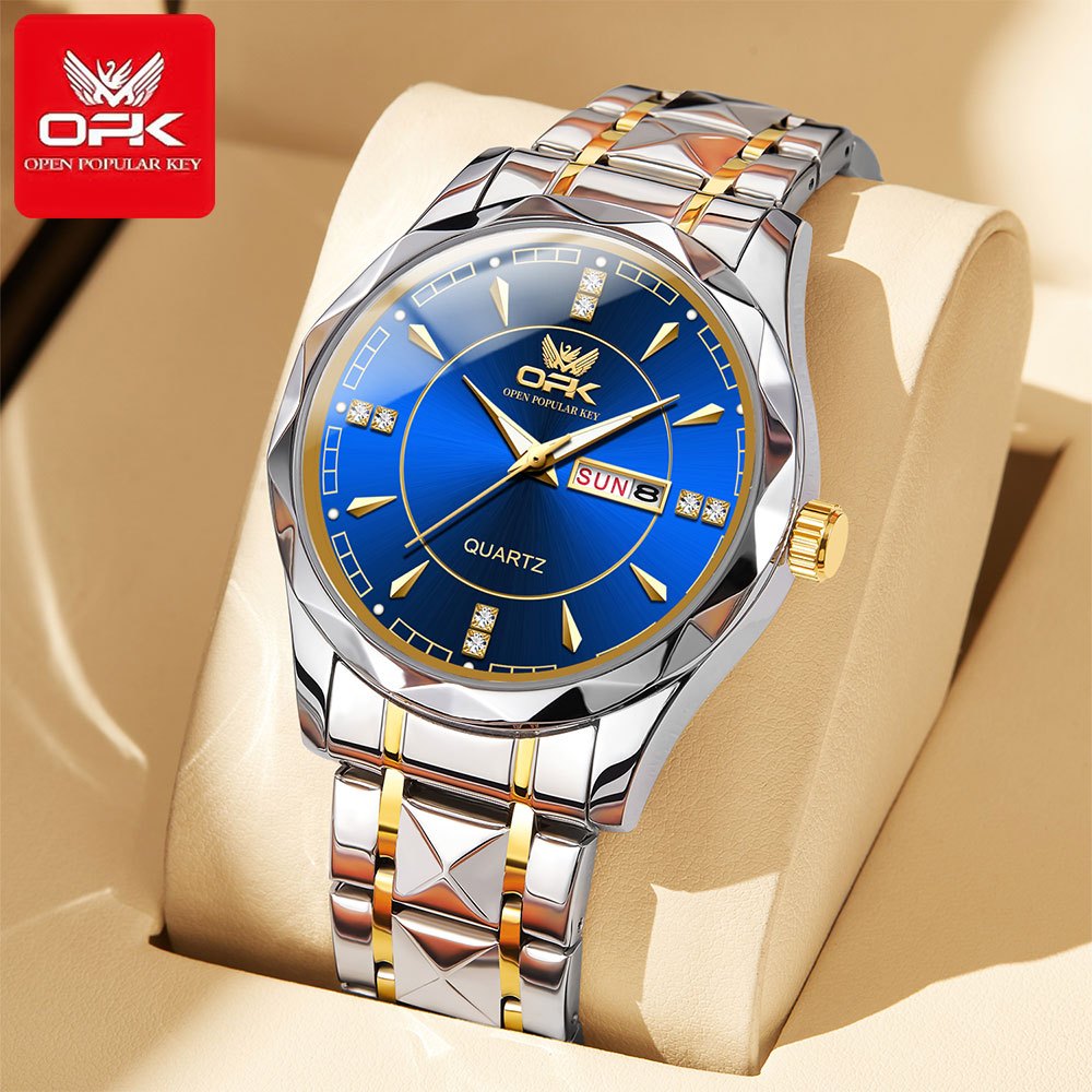 OPK 8151 Men's Quartz Watch with Day &amp; Date, Stainless Steel, 3 ATM – detail view 5