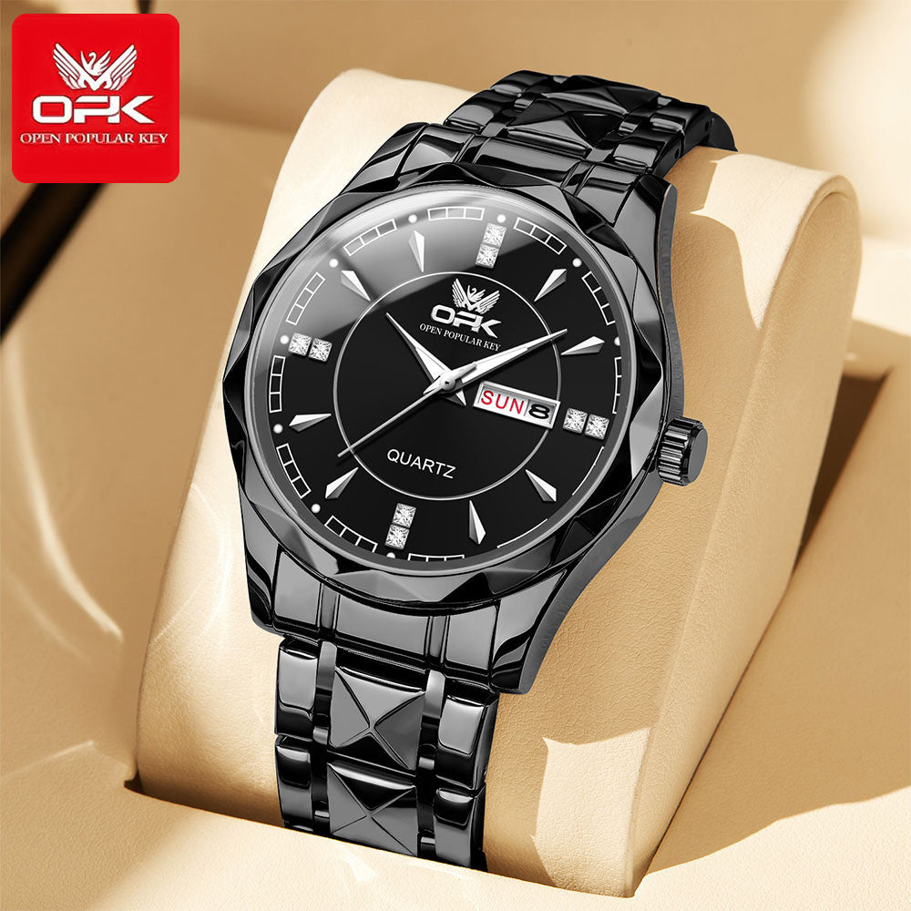 OPK 8151 Men's Quartz Watch with Day &amp; Date, Stainless Steel, 3 ATM – detail view 9