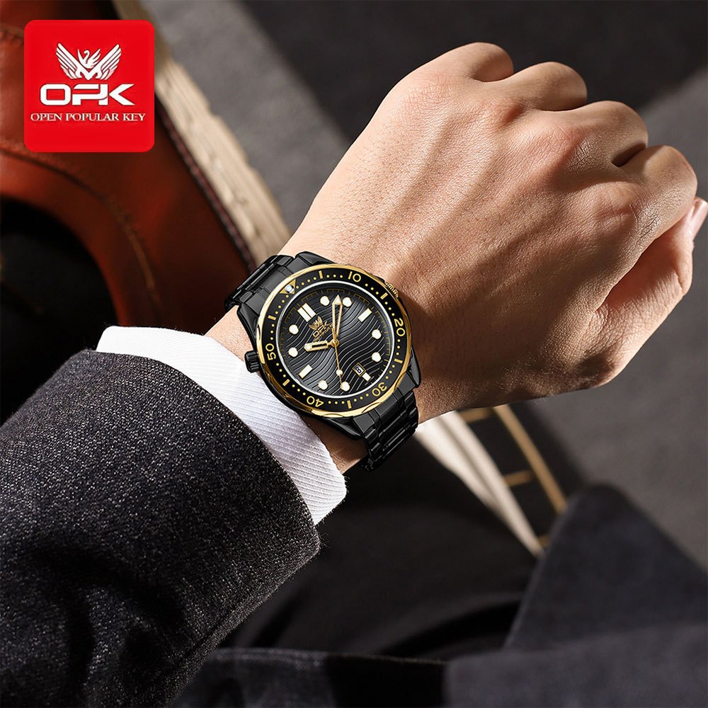 OPK 8152 Men's Quartz Watch with Ripple Dial – detail view 2