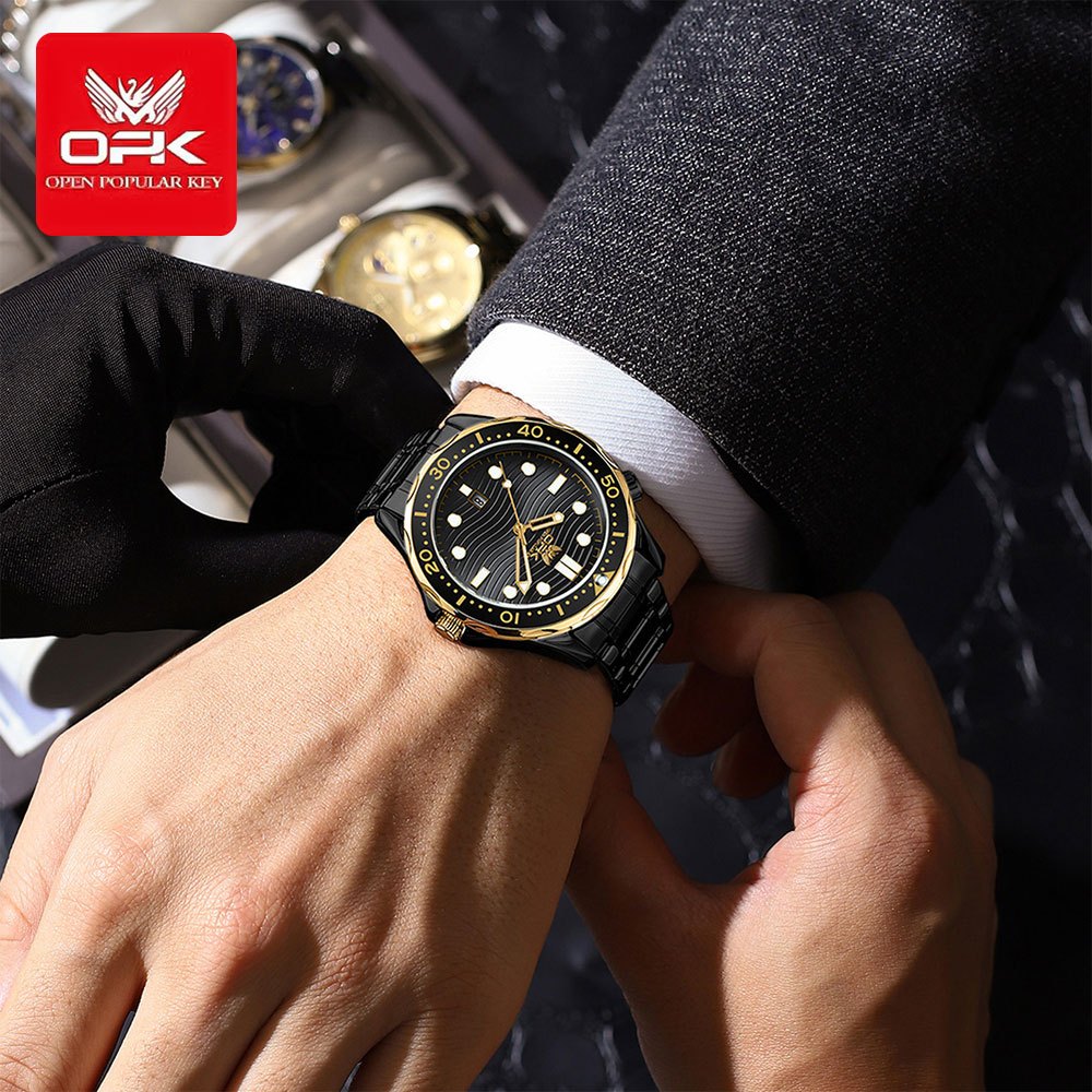OPK 8152 Men's Quartz Watch with Ripple Dial – detail view 3