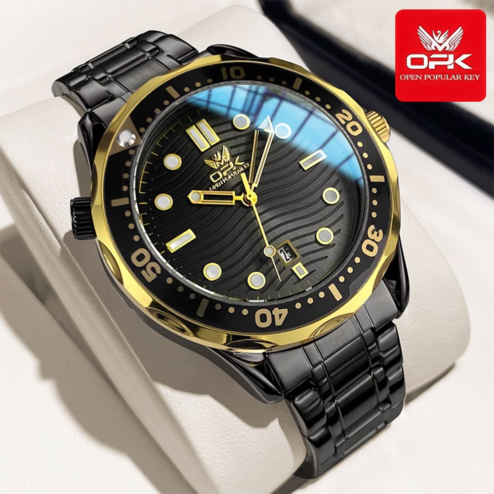OPK 8152 Men's Quartz Watch with Ripple Dial – detail view 6