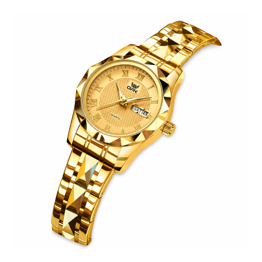 OPK 8166 Quartz Couple Watch Set for Men and Women