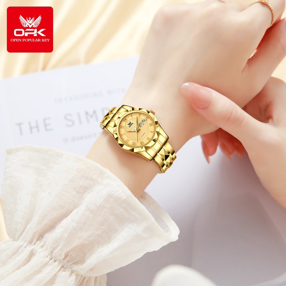 OPK 8166 Quartz Couple Watch Set for Men and Women – detail view 2