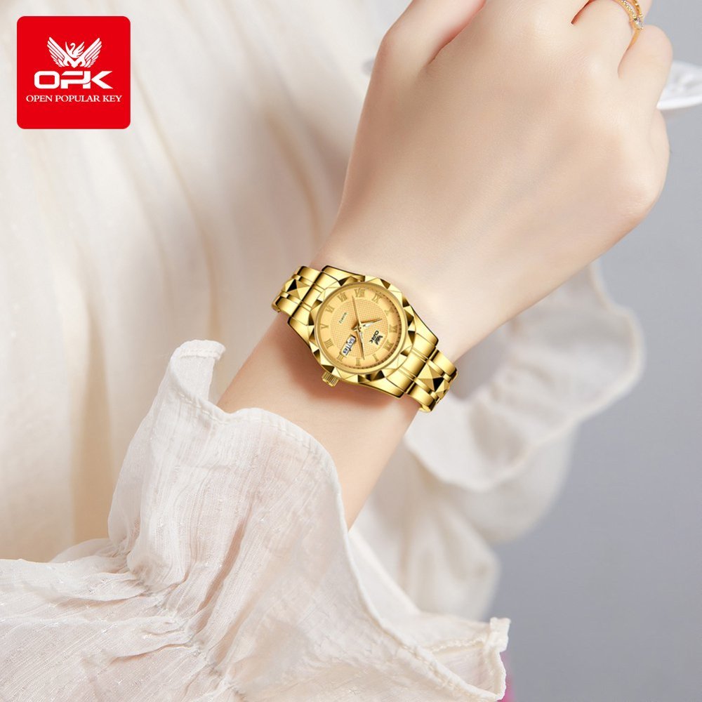 OPK 8166 Quartz Couple Watch Set for Men and Women – detail view 4