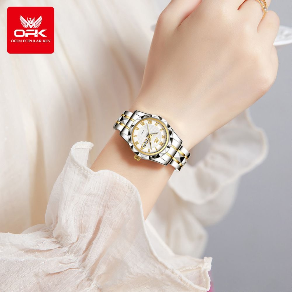 OPK 8166 Quartz Couple Watch Set for Men and Women – detail view 7