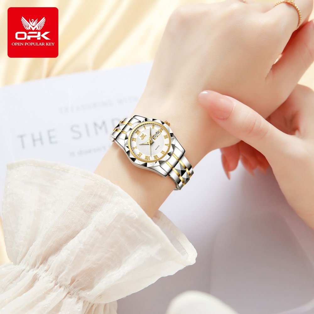 OPK 8166 Quartz Couple Watch Set for Men and Women – detail view 9