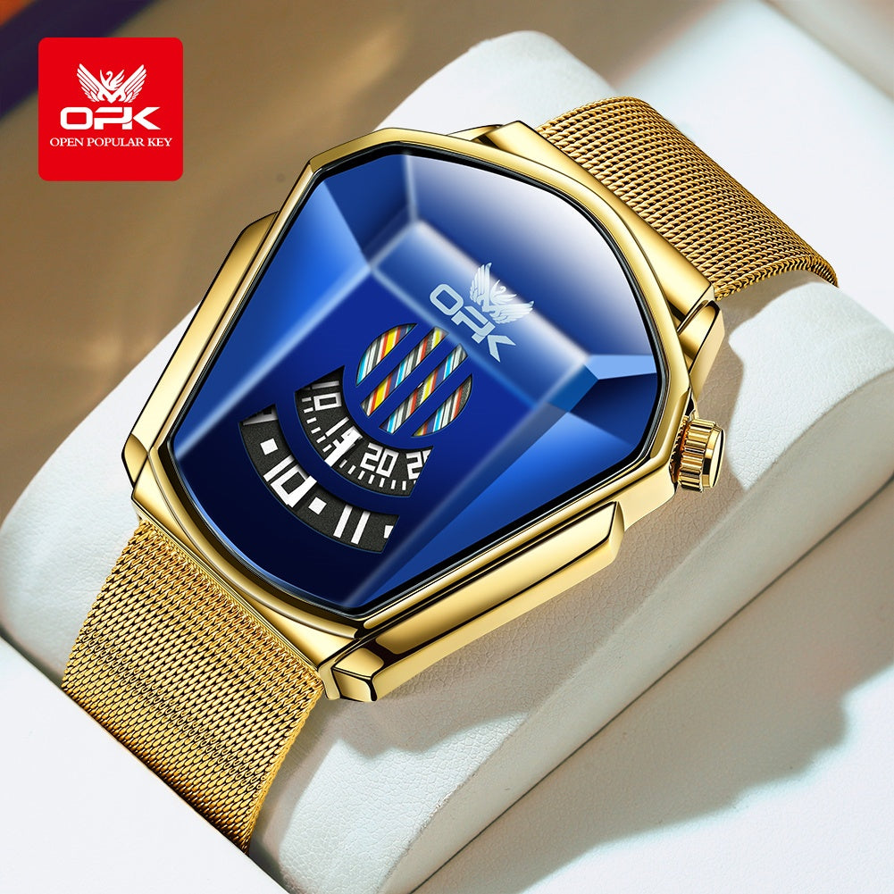 OPK 8172 Men's Quartz Watch with Geometric Time Display – detail view 7