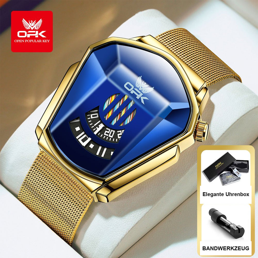 OPK 8172 Men's Quartz Watch with Geometric Time Display – detail view 1