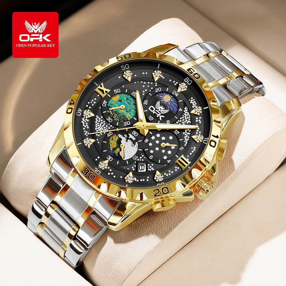 OPK 8175 Men's Chronograph, Quartz, Stainless Steel, 3 ATM – detail view 6