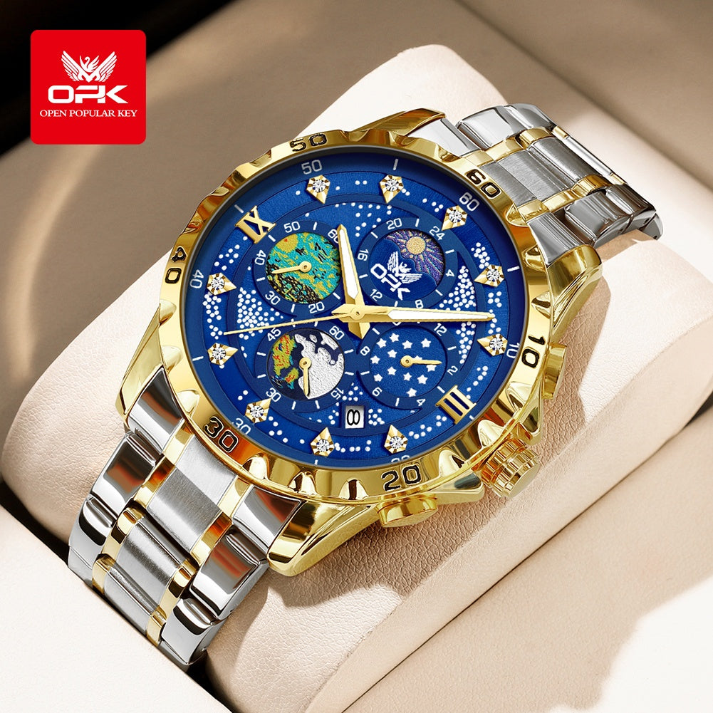 OPK 8175 Men's Chronograph, Quartz, Stainless Steel, 3 ATM – detail view 9