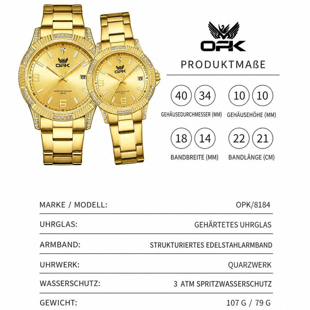 OPK 8184 Partner Watches Set for Men and Women – detail view 9