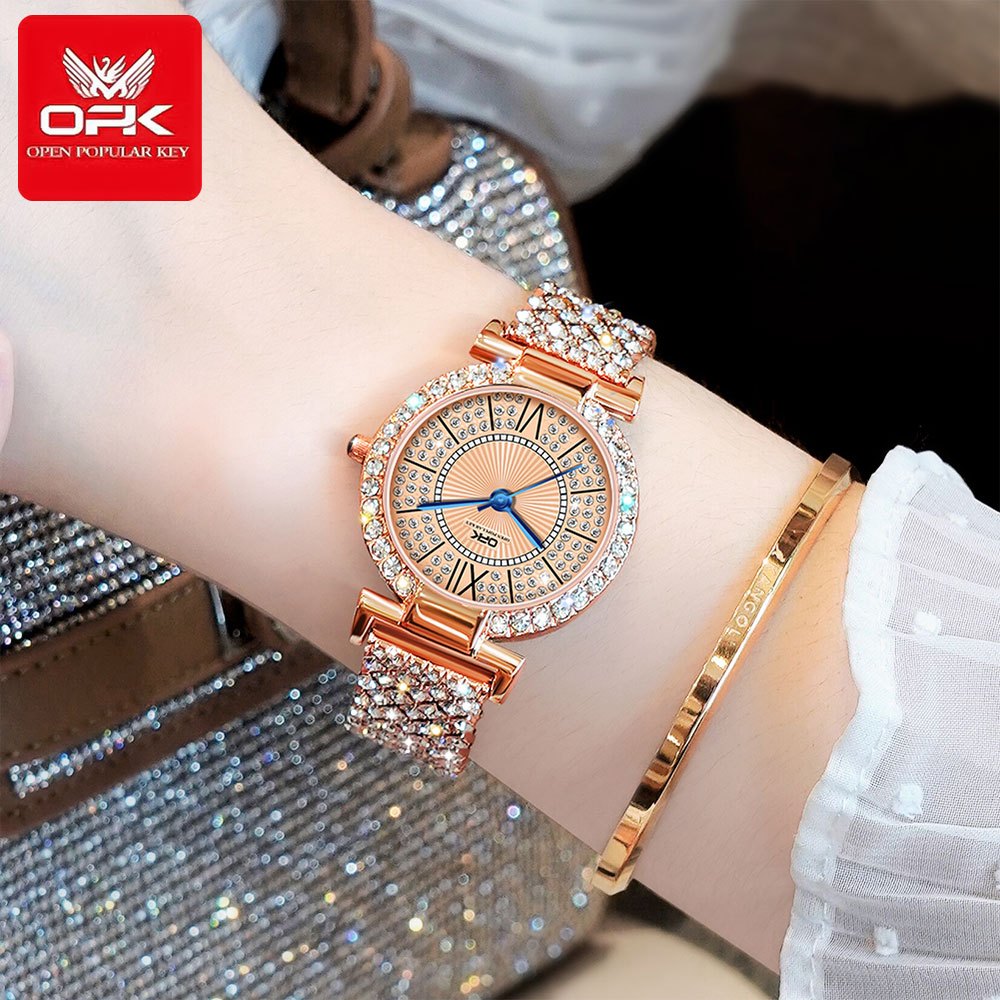 OPK 8618 Ladies' Quartz Watch with Rhinestone Embellishment – detail view 2