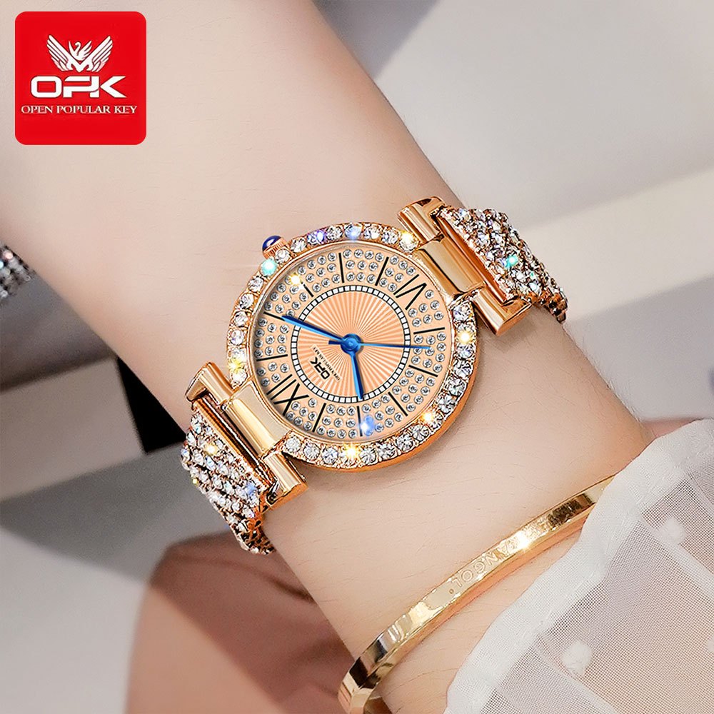 OPK 8618 Ladies' Quartz Watch with Rhinestone Embellishment – detail view 3