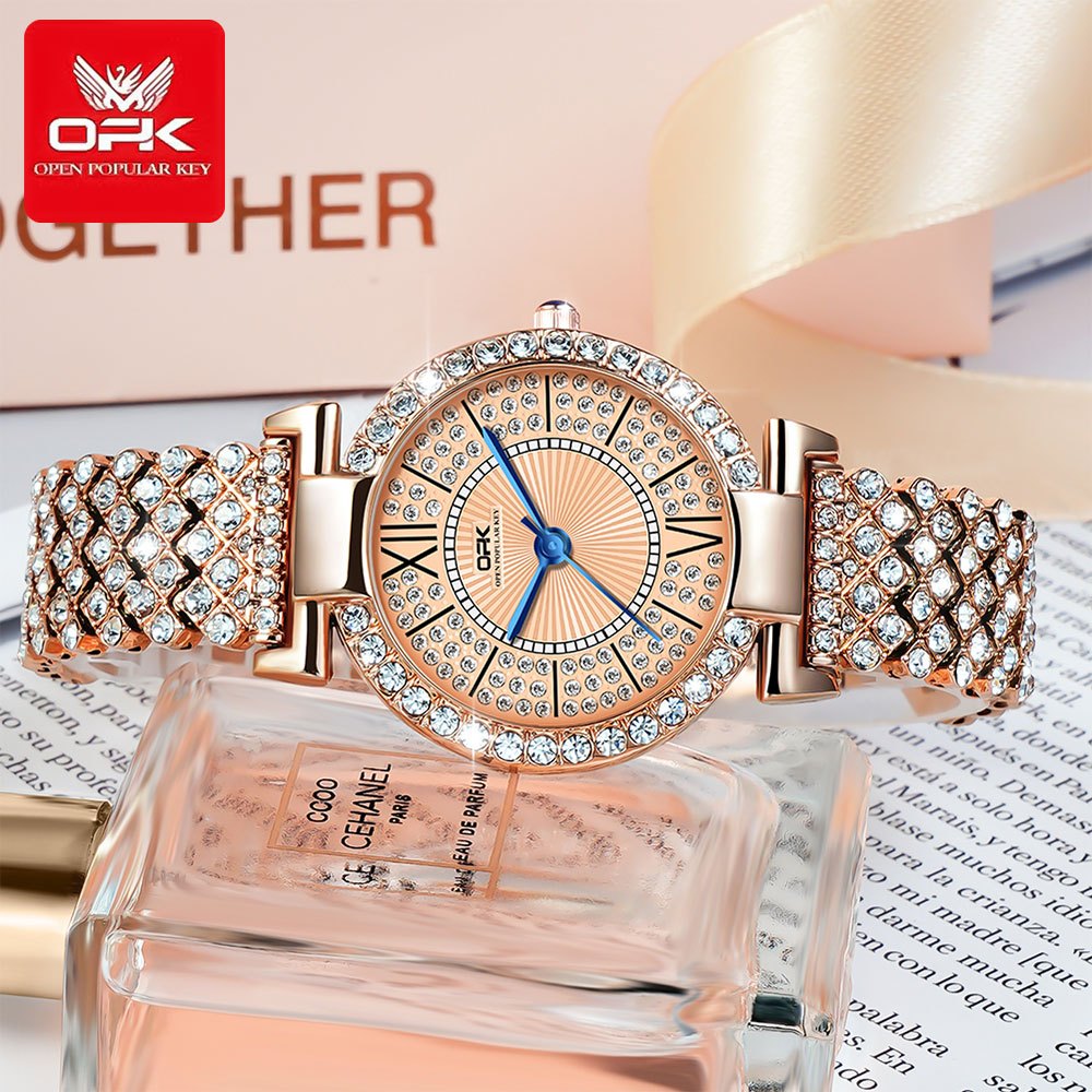 OPK 8618 Ladies' Quartz Watch with Rhinestone Embellishment – detail view 4