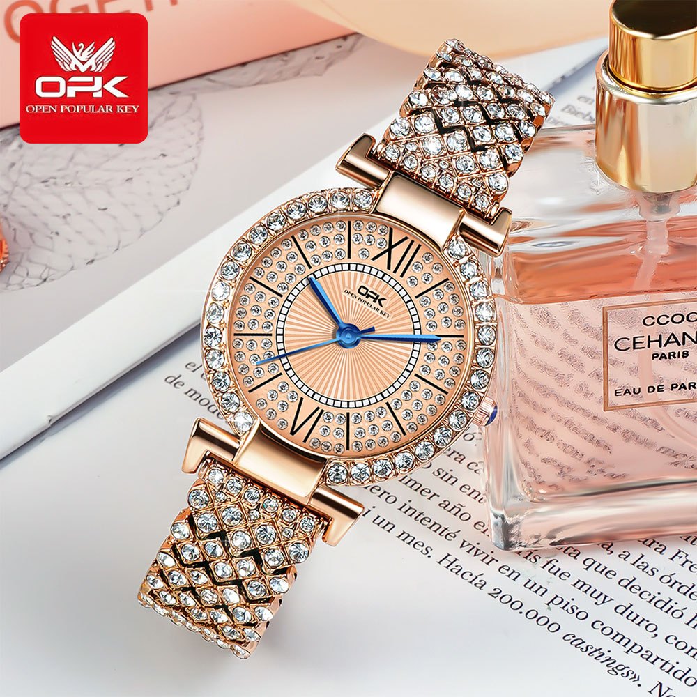 OPK 8618 Ladies' Quartz Watch with Rhinestone Embellishment – detail view 5