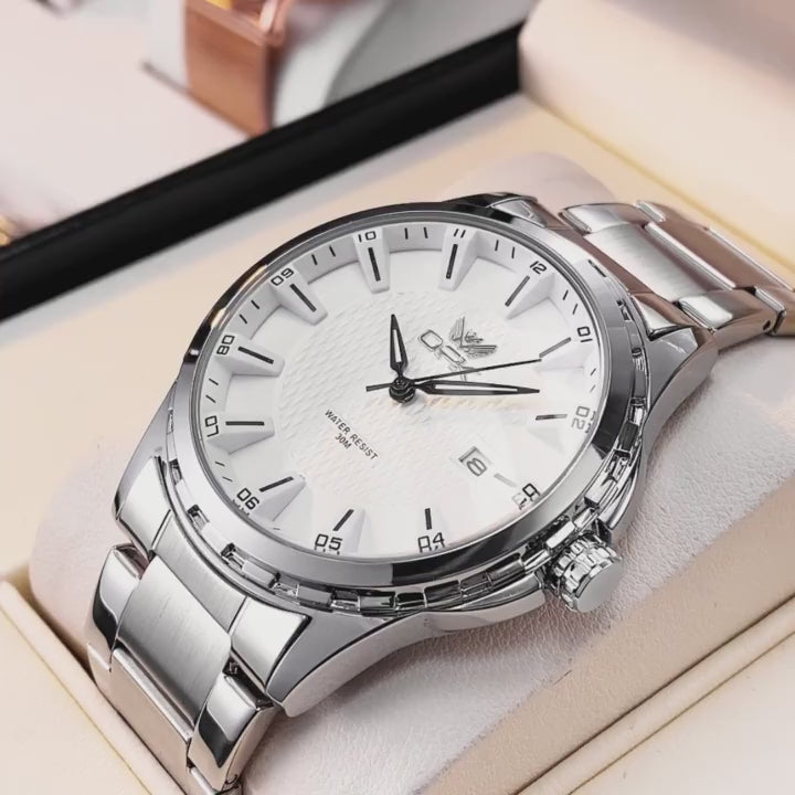 OPK 6037 Men's Quartz Watch with Date Display product video
