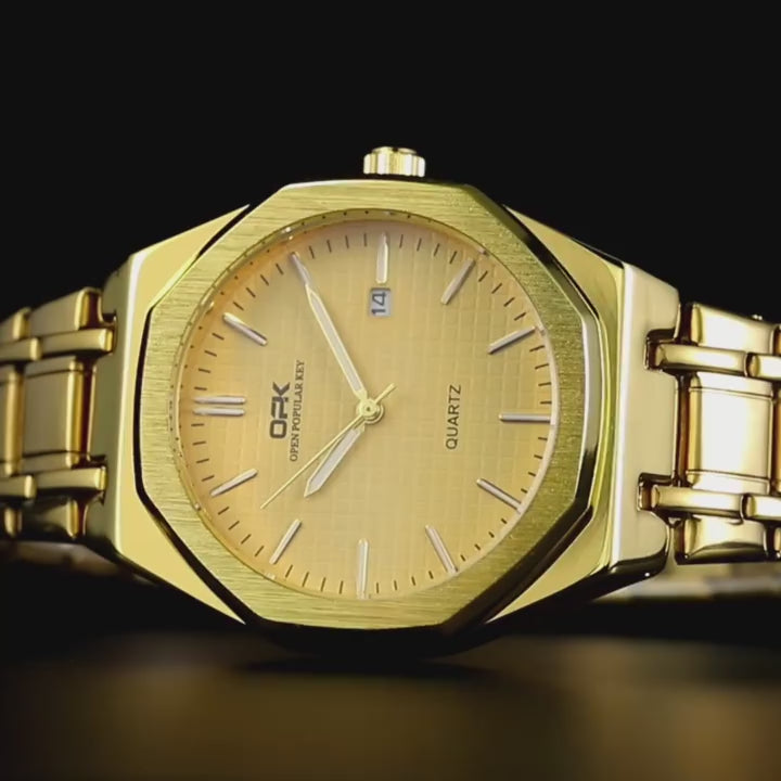 OPK 8139 Men's Quartz Watch with Octagonal Case product video
