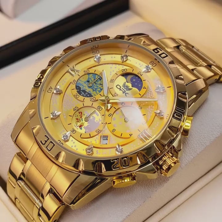 OPK 8175 Men's Chronograph, Quartz, Stainless Steel, 3 ATM product video