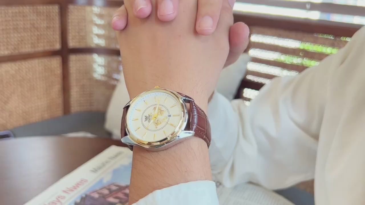 OPK 8155 Men's Quartz Watch with Open Dial product video